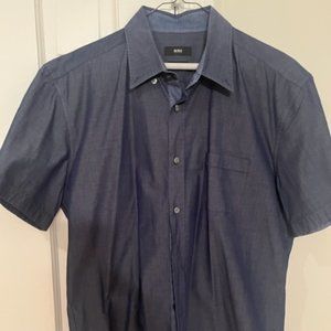 Hugo Boss dress slim fit short sleeve shirt